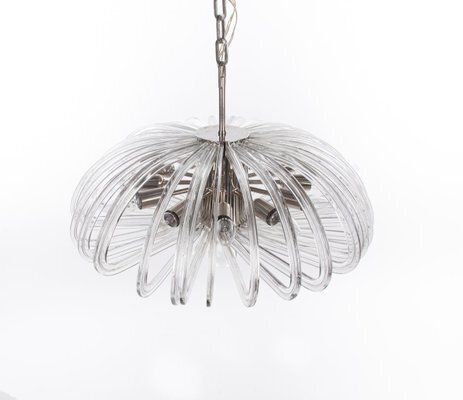 Chandelier Crystal & Nickel By Cari Zalloni For Bakalowits, 1960 photo buy