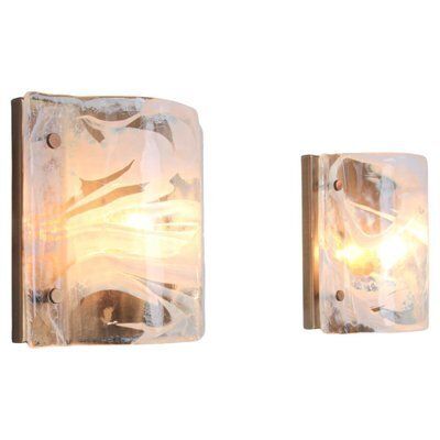 Vintage Wall Sconces In Murano Glass By Egon Hillebrand For Hillebrand Lighting, Germany 1960s, Set Of 2