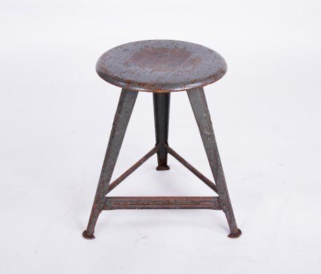 Industrial Factory Bauhaus Stool Attributed To Rowac / Robert Wagner, Germany, 1920s photo furniture