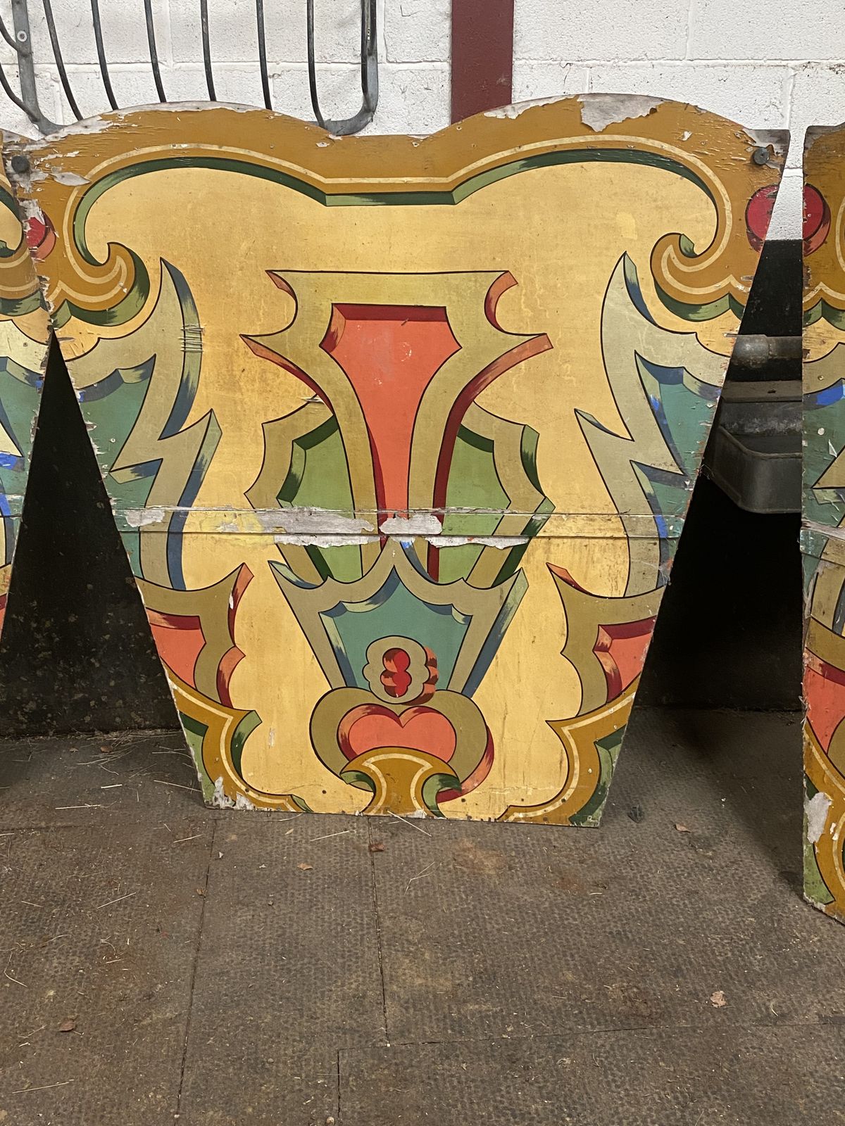 Original Art Decorative Fairground Panels photo vintage
