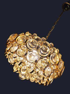 Bubbles Chandelier In Crystal And Gilt Brass By Gaetano Sciolari, 1960s photo Lighting