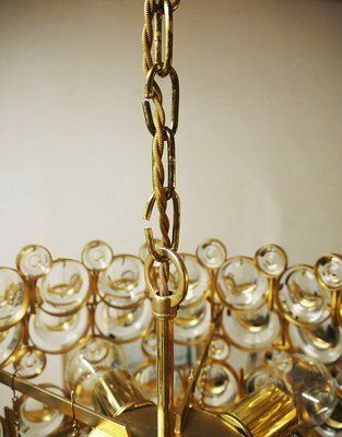 Bubbles Chandelier In Crystal And Gilt Brass By Gaetano Sciolari, 1960s photo buy