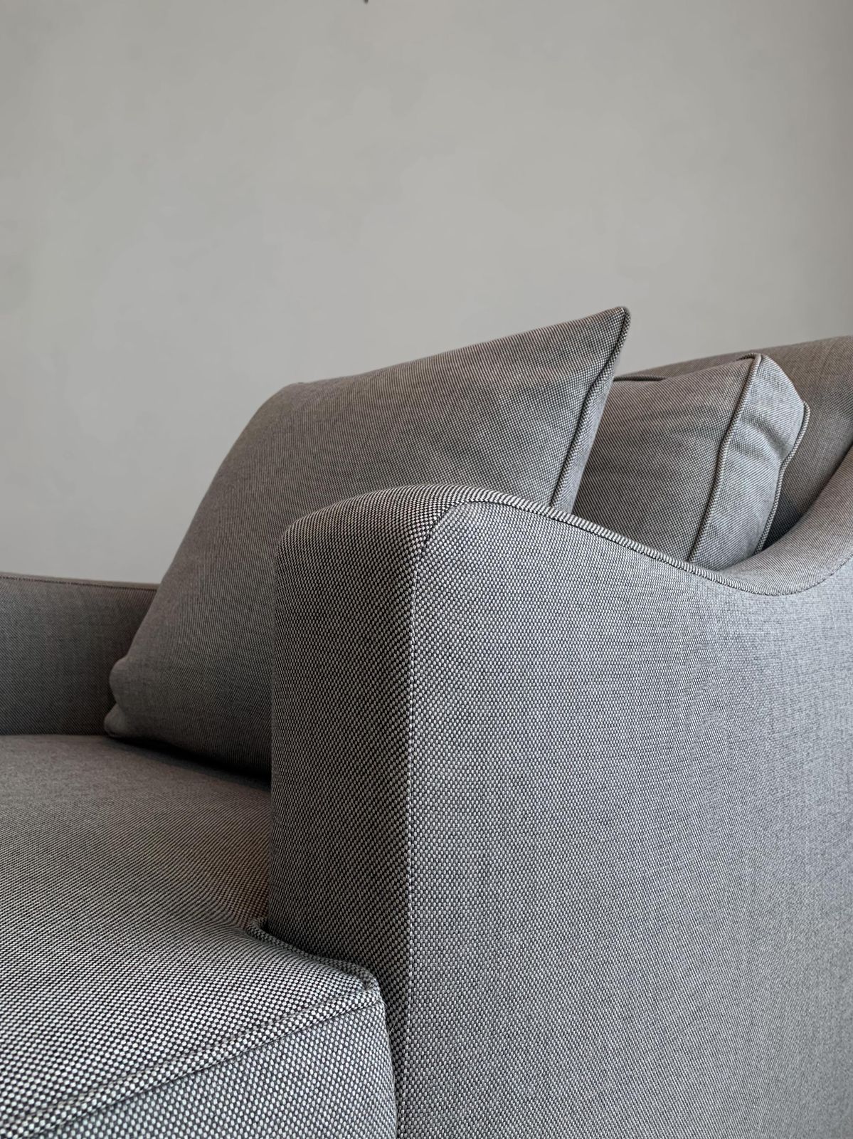 Vintage Grey Wool Chaise Longue, Bond Street By Donghia photo furniture