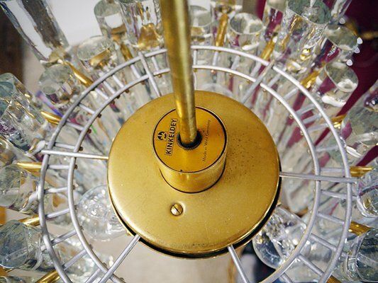 photo furniture Iced Sticks Chandelier In Murano Glass & Gilt Brass From Kinkeldey, Germany, 1960s