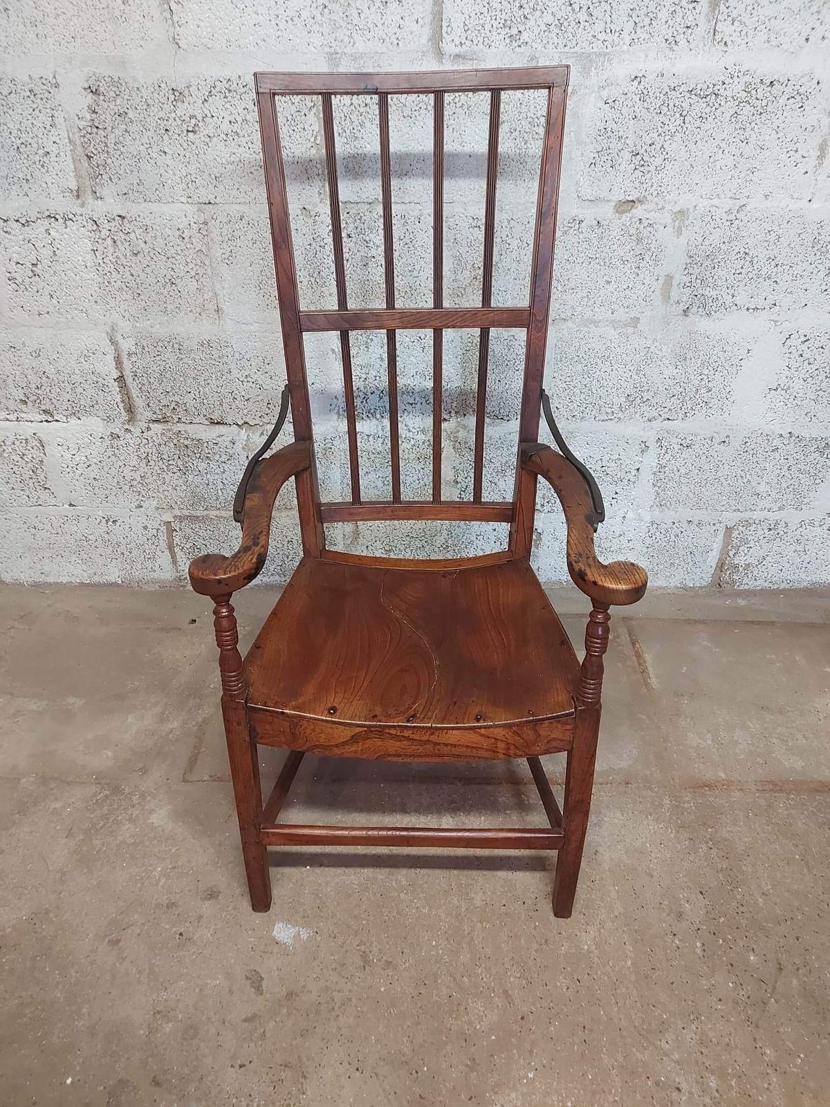 18th Century Antique Elm Recliner Armchair East Anglian Recliner. photo 595.0
