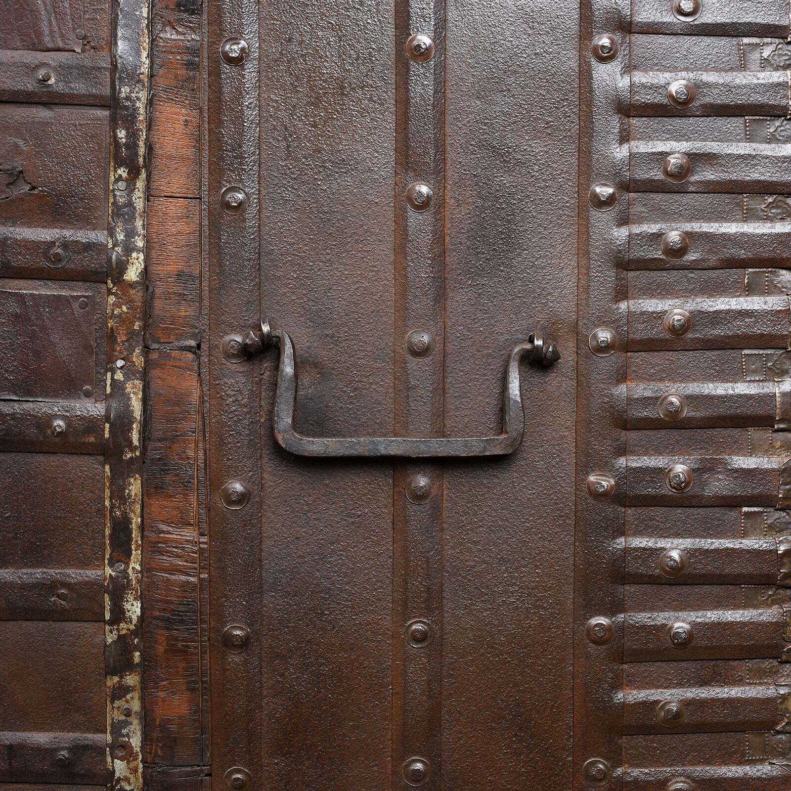 2100.0 Brass Bound Rosewood Pithara Console Chest, Gujarat   19th Century photo