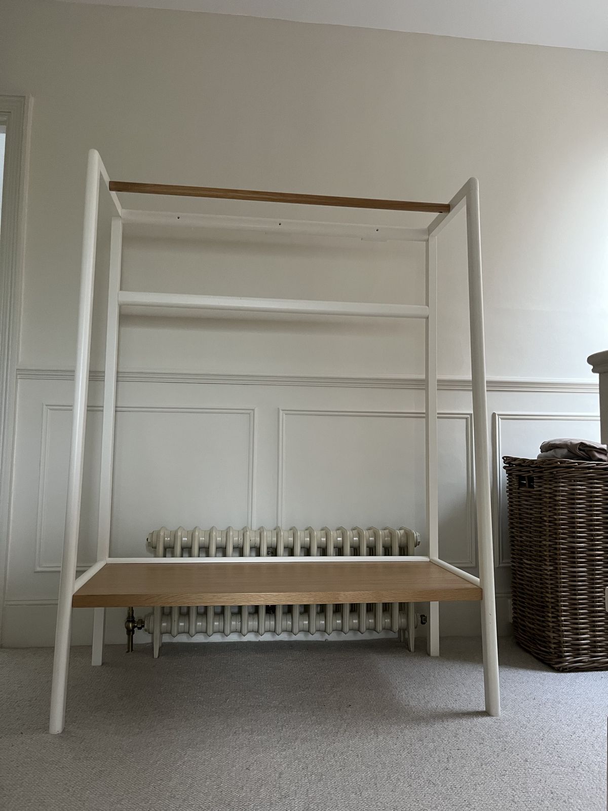 Ercol Oak Open Wardrobe Wooden Clothes Rail photo furniture