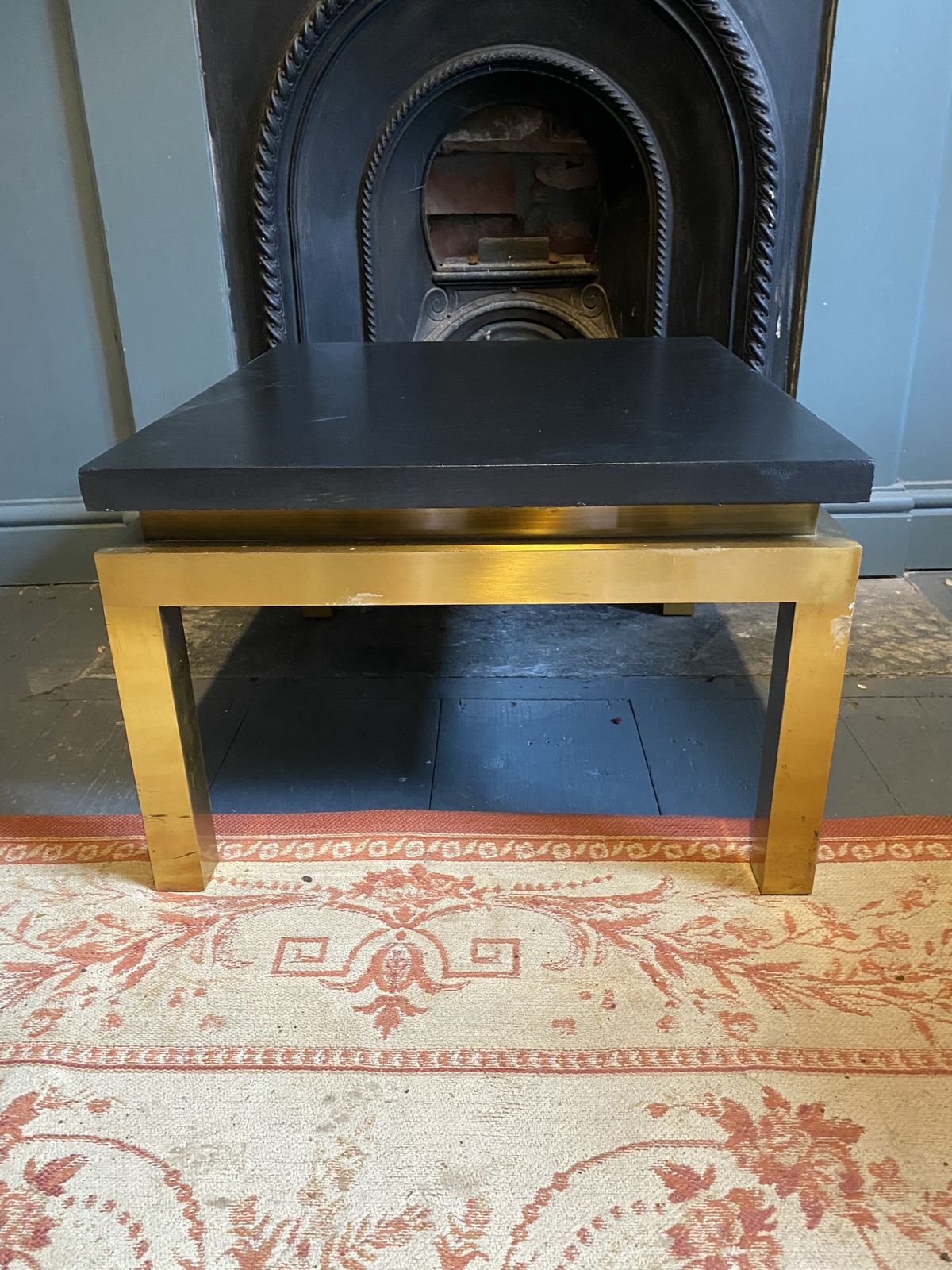 photo vinterior Pair Of French Mid Century Brass Side Tables