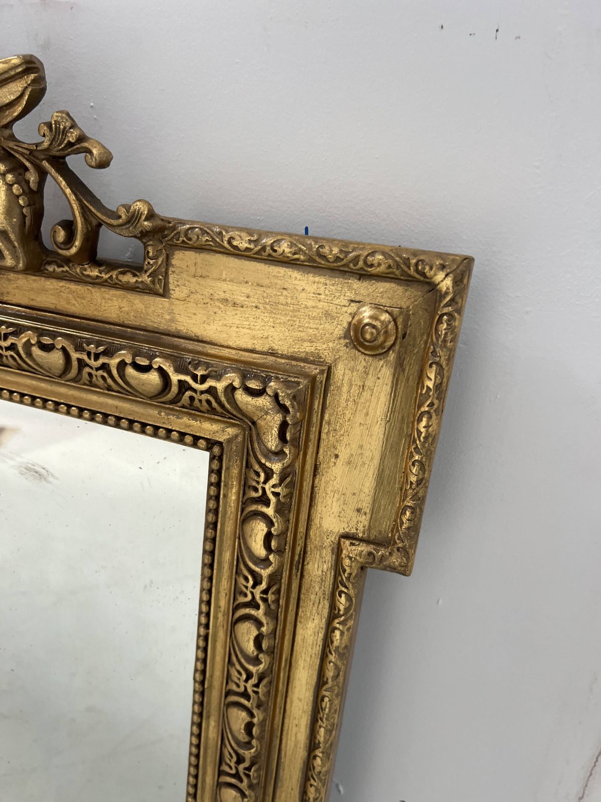 photo furniture Louis XVI Style Mirror In Wood And Gilded Stucco, 19th Century