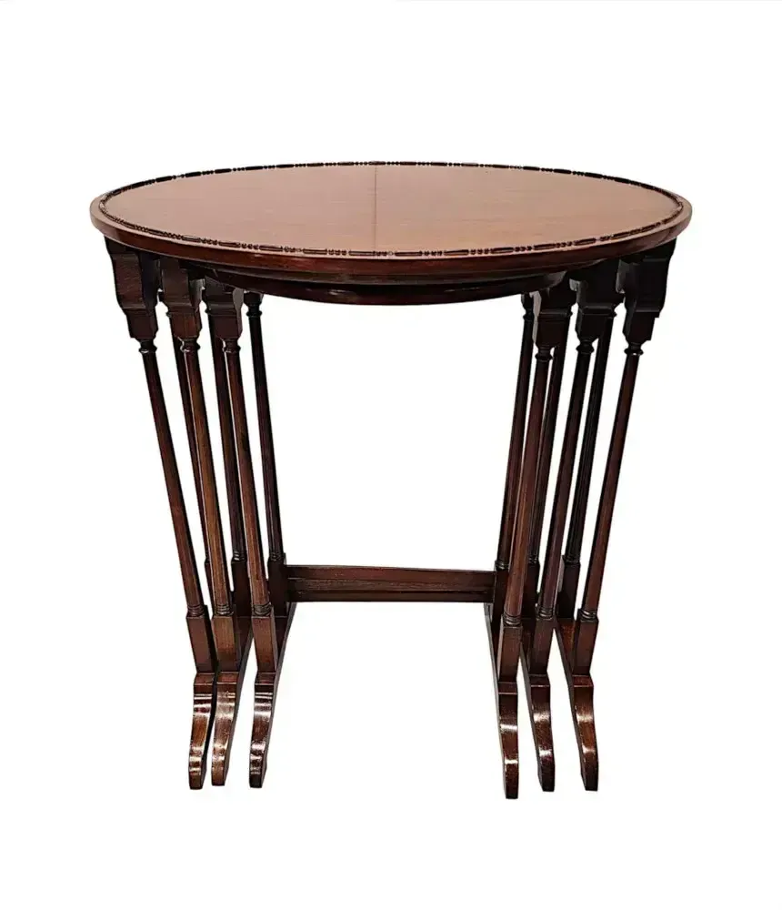 A Very Fine Edwardian Nest Of Three Oval Tables photo Furniture