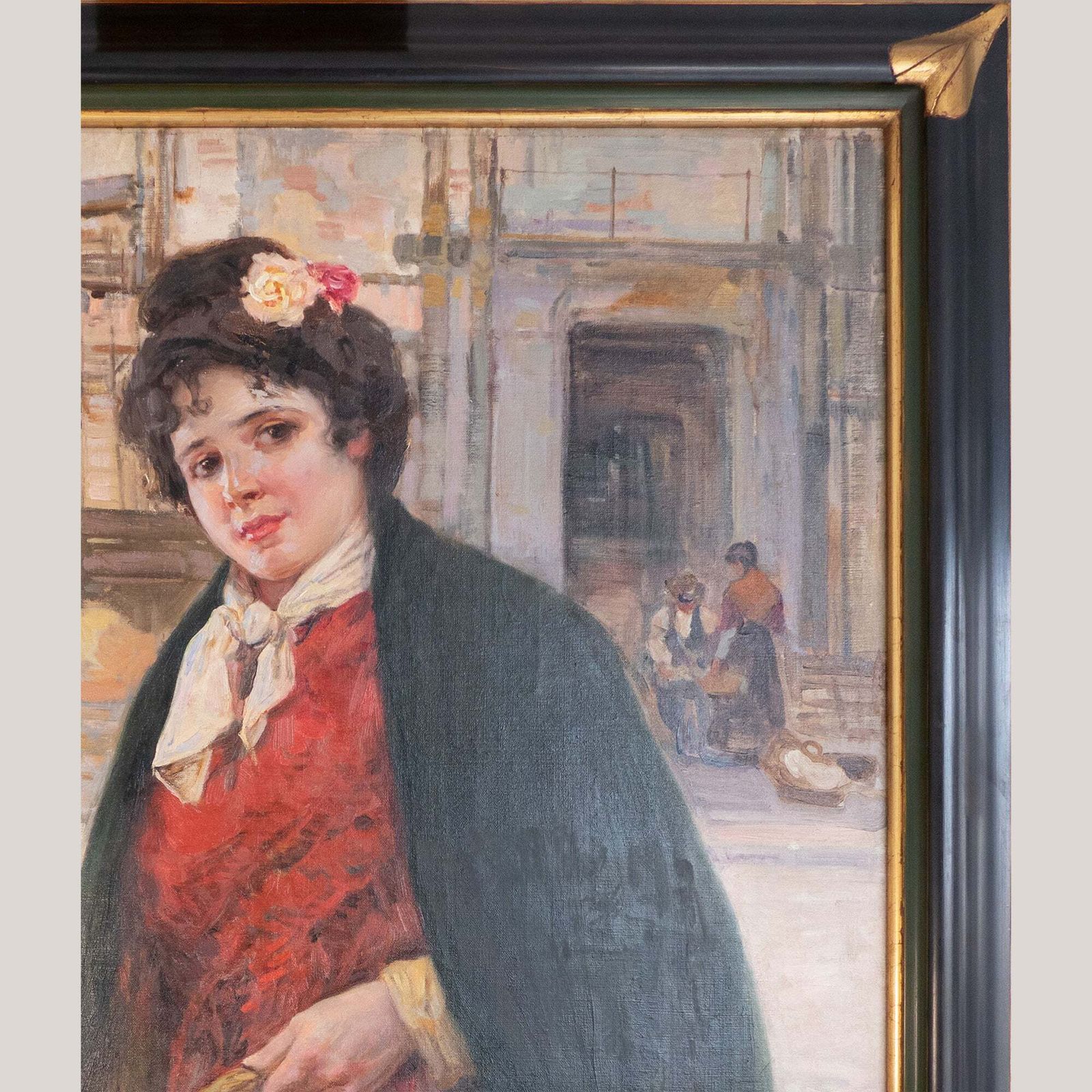 The Flower Seller – 19th Century Oil Painting   Ricardo Brugada Y Panizo (1867 1919) photo Art