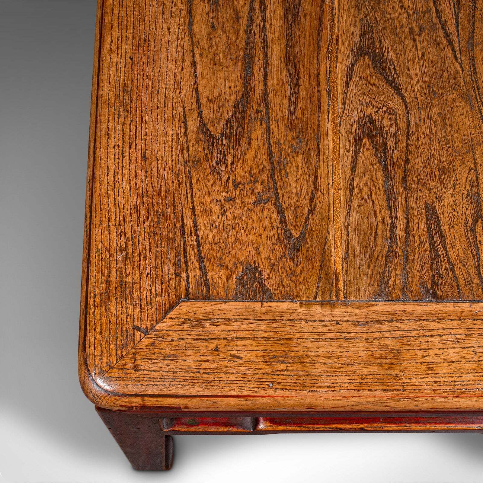 Antique Chabudai Table, Japanese, Elm, Tea, Kneeling, Meiji, Victorian, C.1900 photo vintage