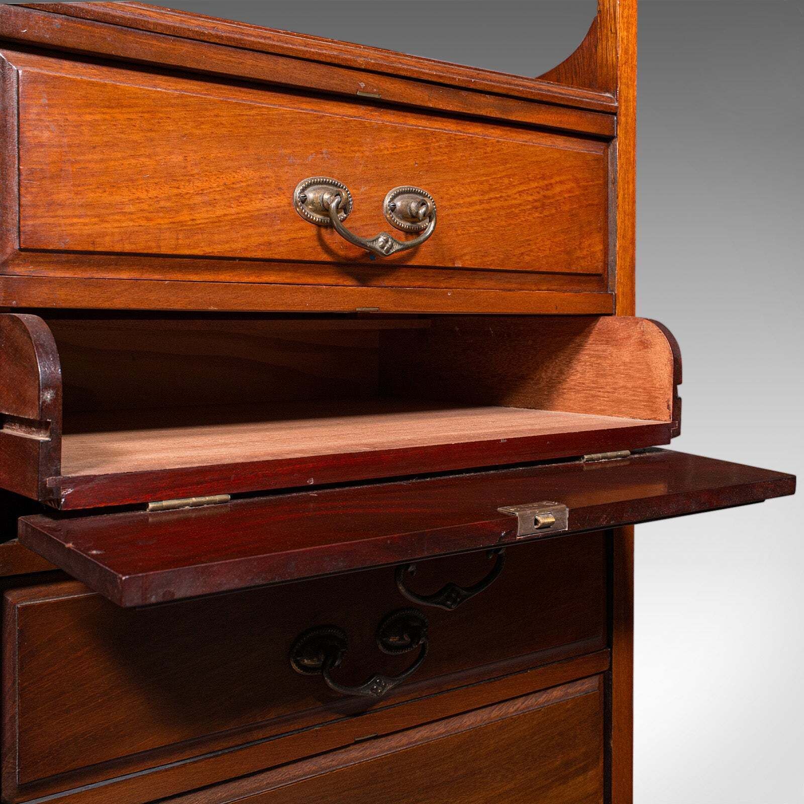 photo for sale Antique Fall Front Music Cabinet, English, Art Nouveau, Victorian, After Liberty