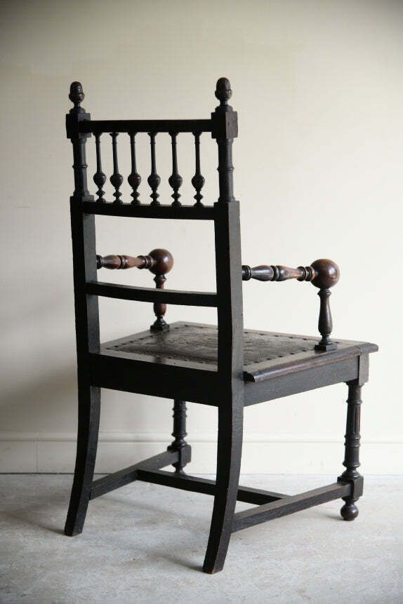 Antique Oak Occasional Chair, 1800s photo 395.0