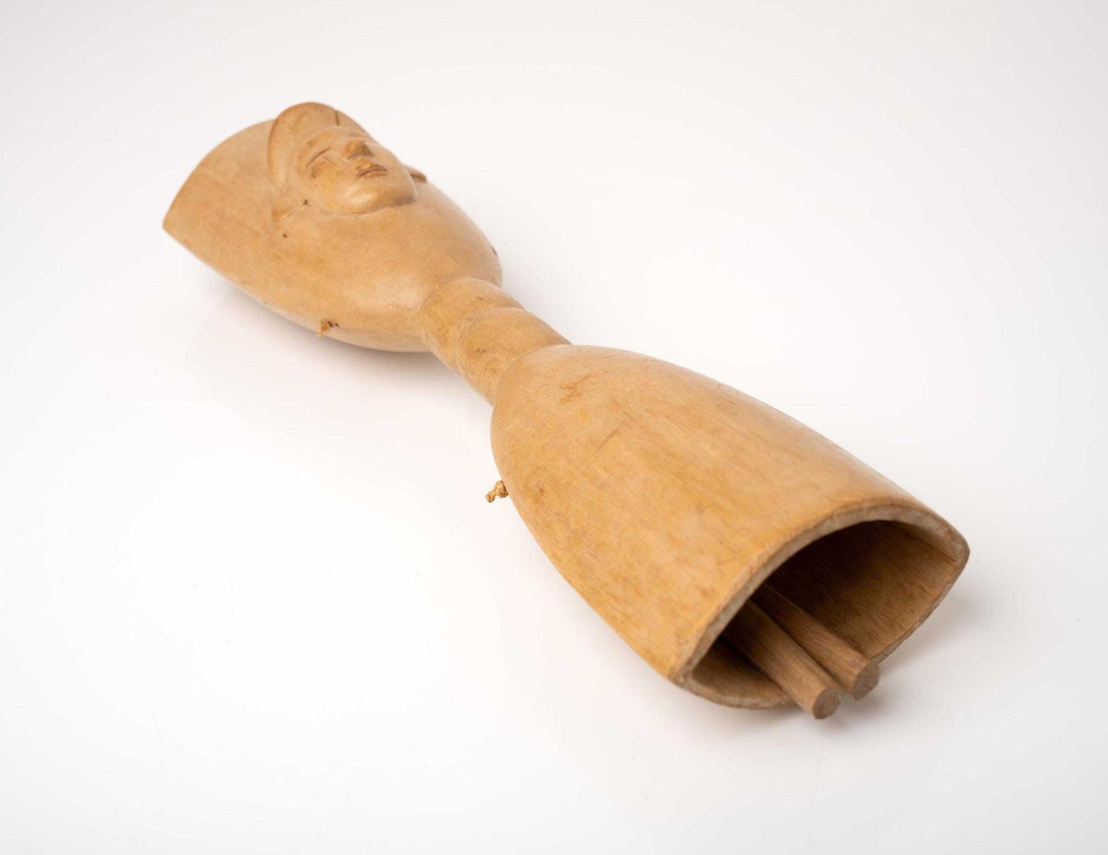 Primitive Shamanic Shaker | Vintage Tribal Rattle | Wooden Rattle photo vinterior