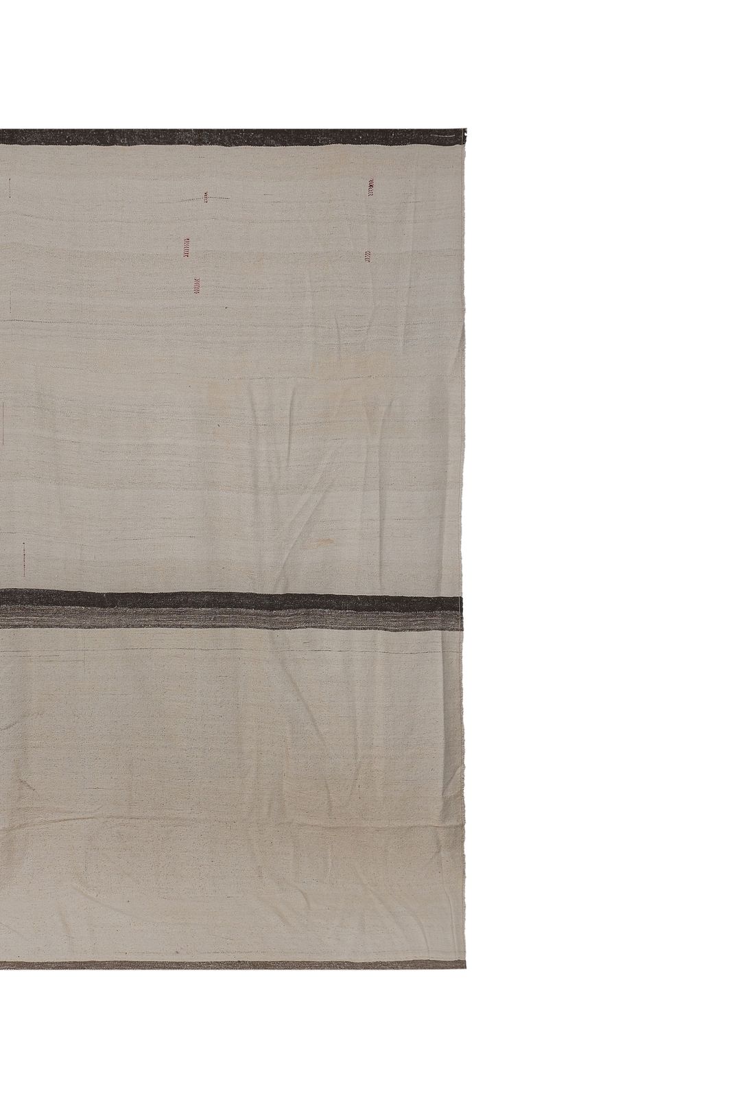 White Vintage Modern Turkish Hemp Kilim Rug 11'6'' X 11'5'' photo 2700.0