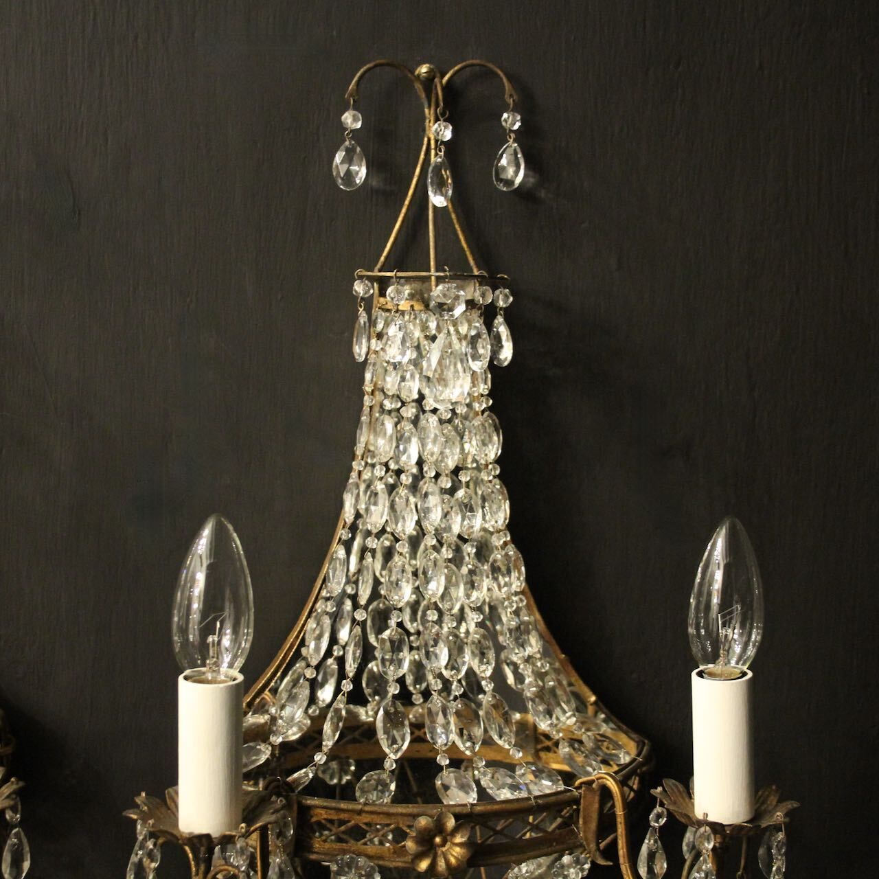 French Pair Of Gilded Toleware Girandoles photo furniture