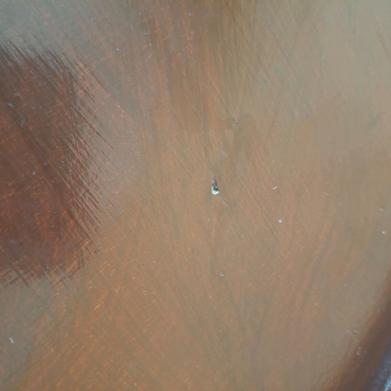photo for sale Fab Vintage Chippy Heath Mid Century Teak Telephone Seat Hall Table Goatskin
