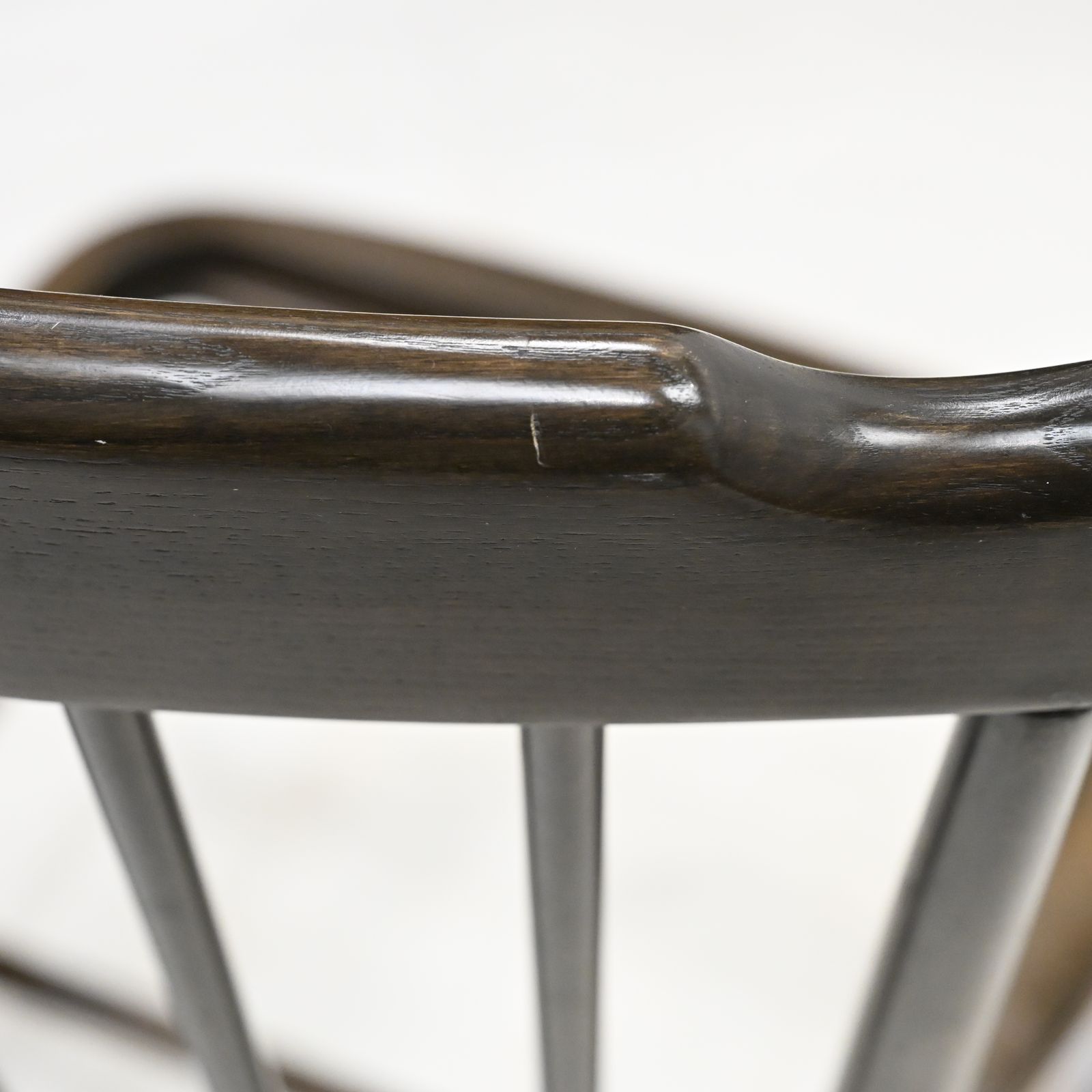 photo buy Ercol Easy Chair Armchair Dark Finish Original Upholstery Free Uk Delivery*