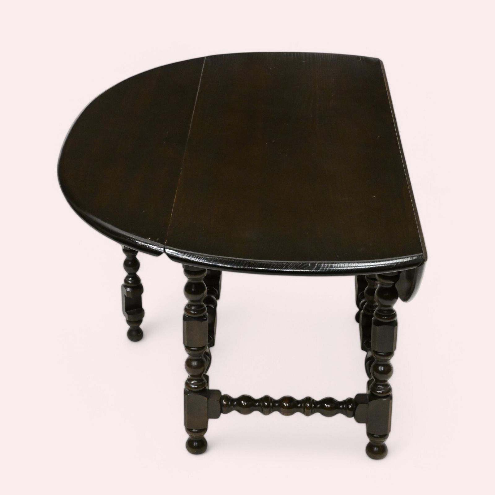 Ercol Oval Coffee Table Gate Leg Dark Finish Free Nationwide Delivery photo for sale