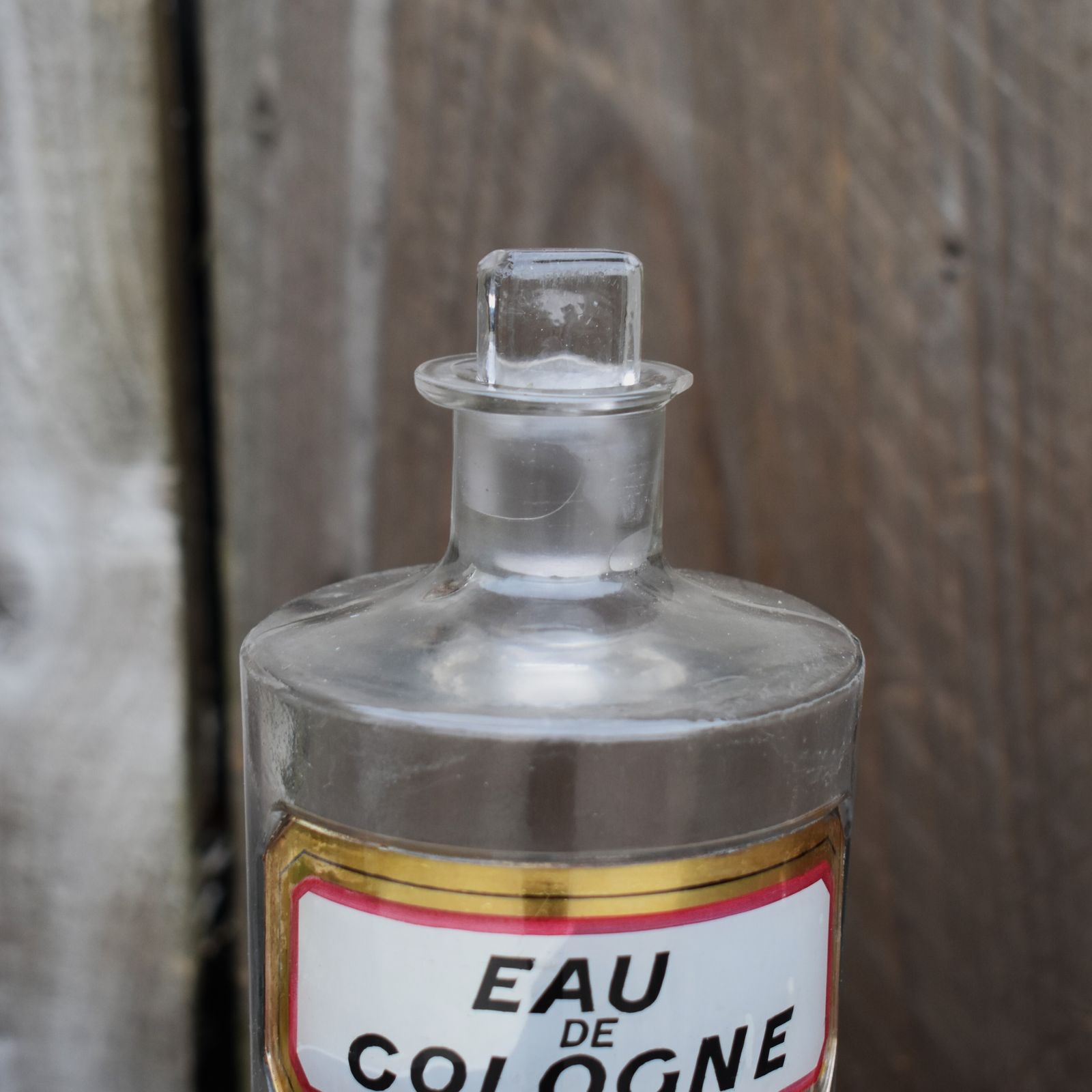 Antique Victorian Eau De Cologne Chemist Apothecary York Glass Company Bottle photo for sale