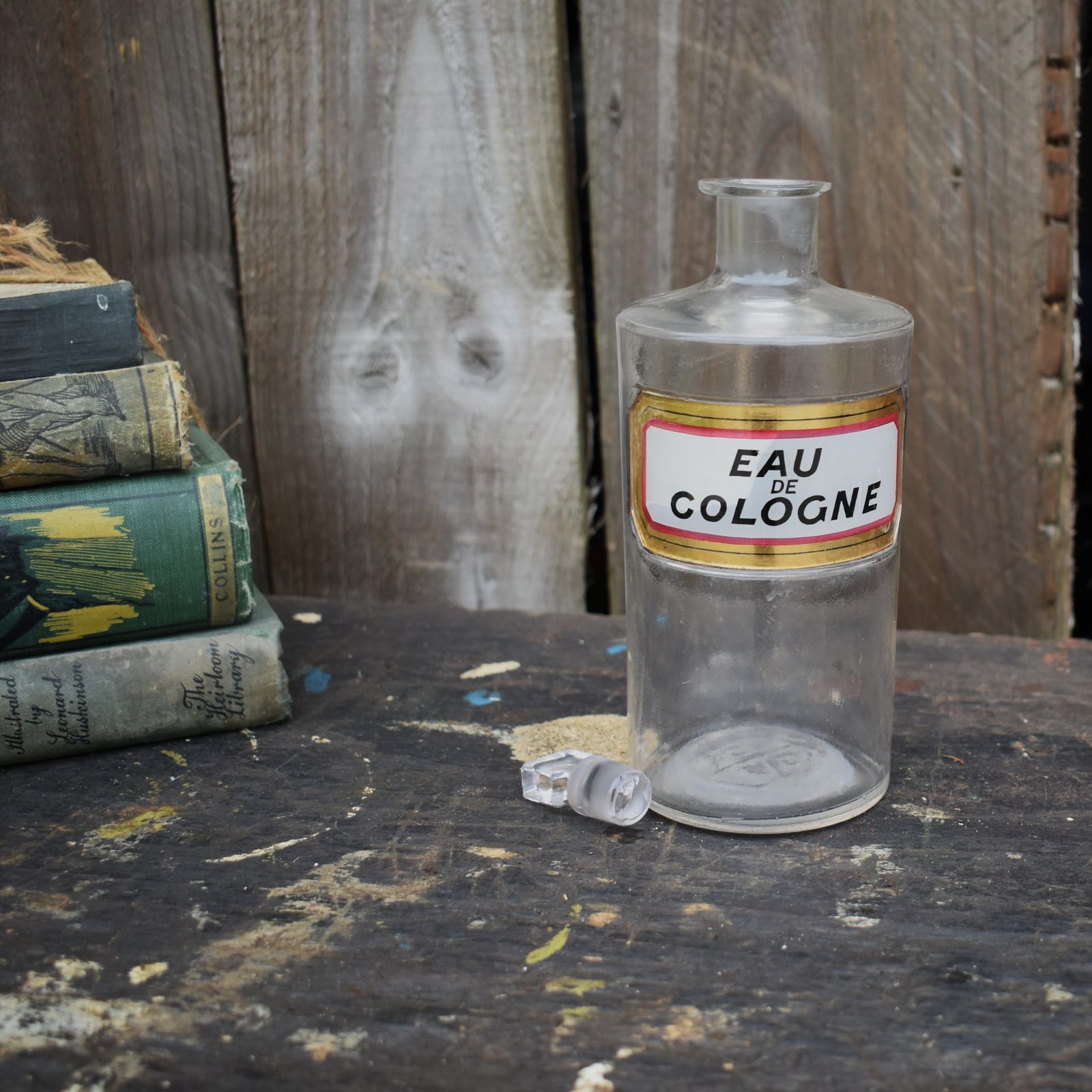 Antique Victorian Eau De Cologne Chemist Apothecary York Glass Company Bottle photo buy