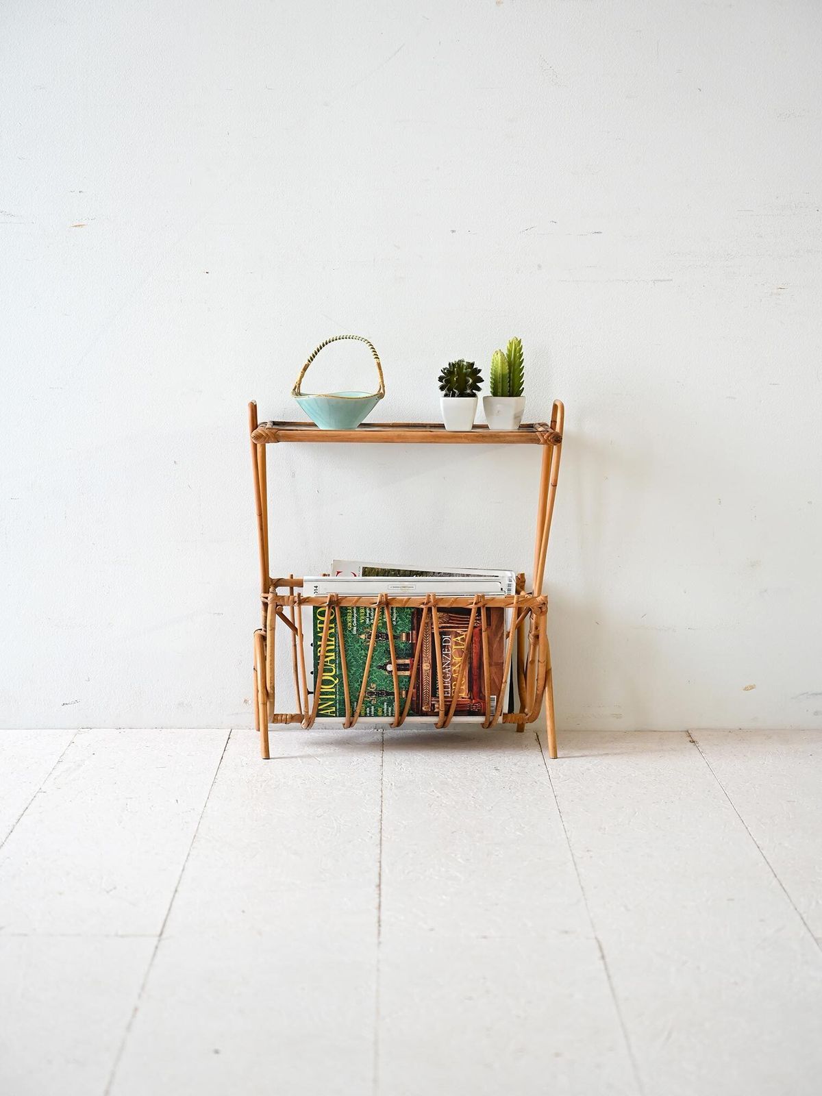 Swedish Bamboo Magazine Rack, Minimalist