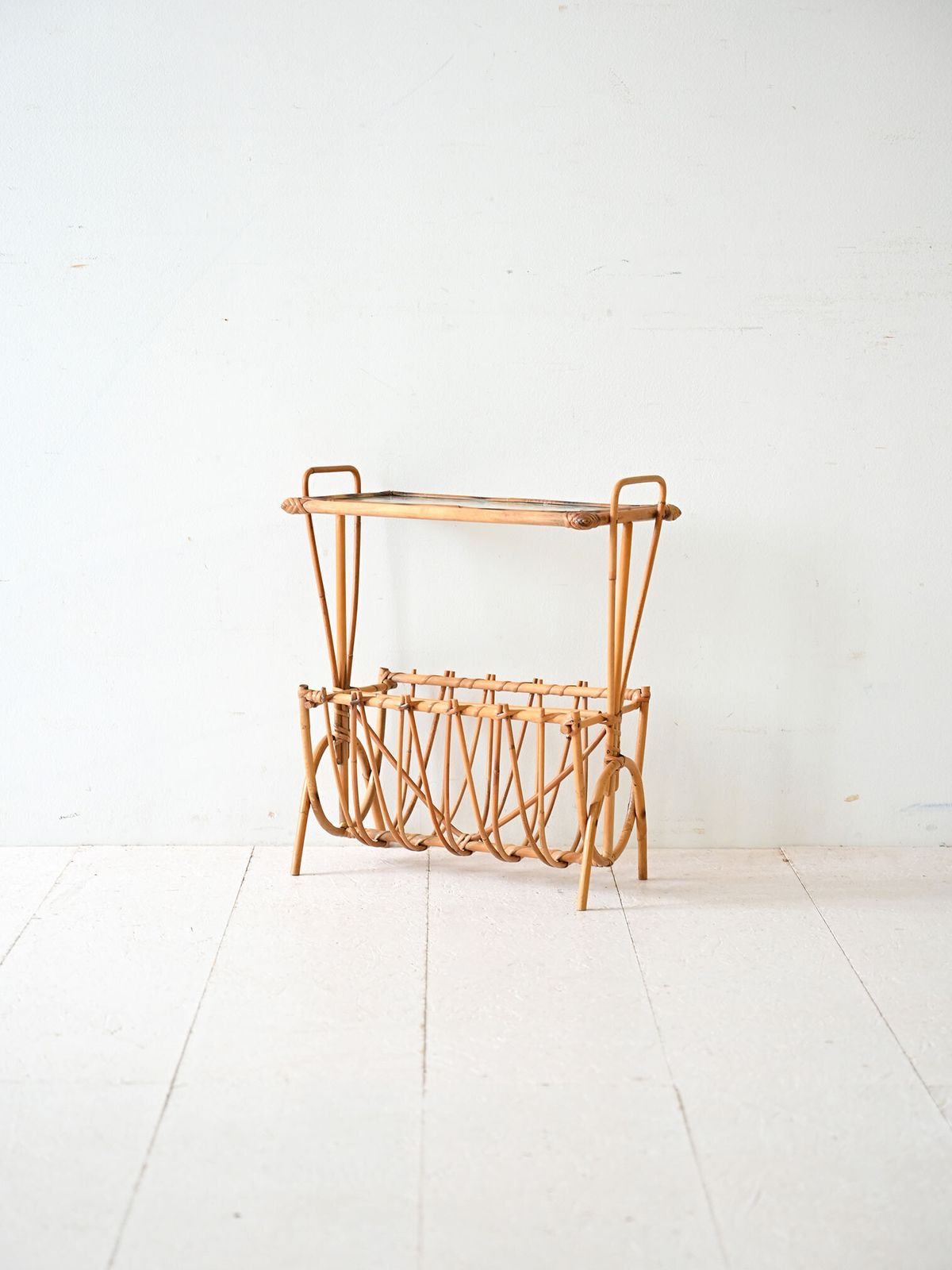 Swedish Bamboo Magazine Rack, Minimalist photo Home Decor
