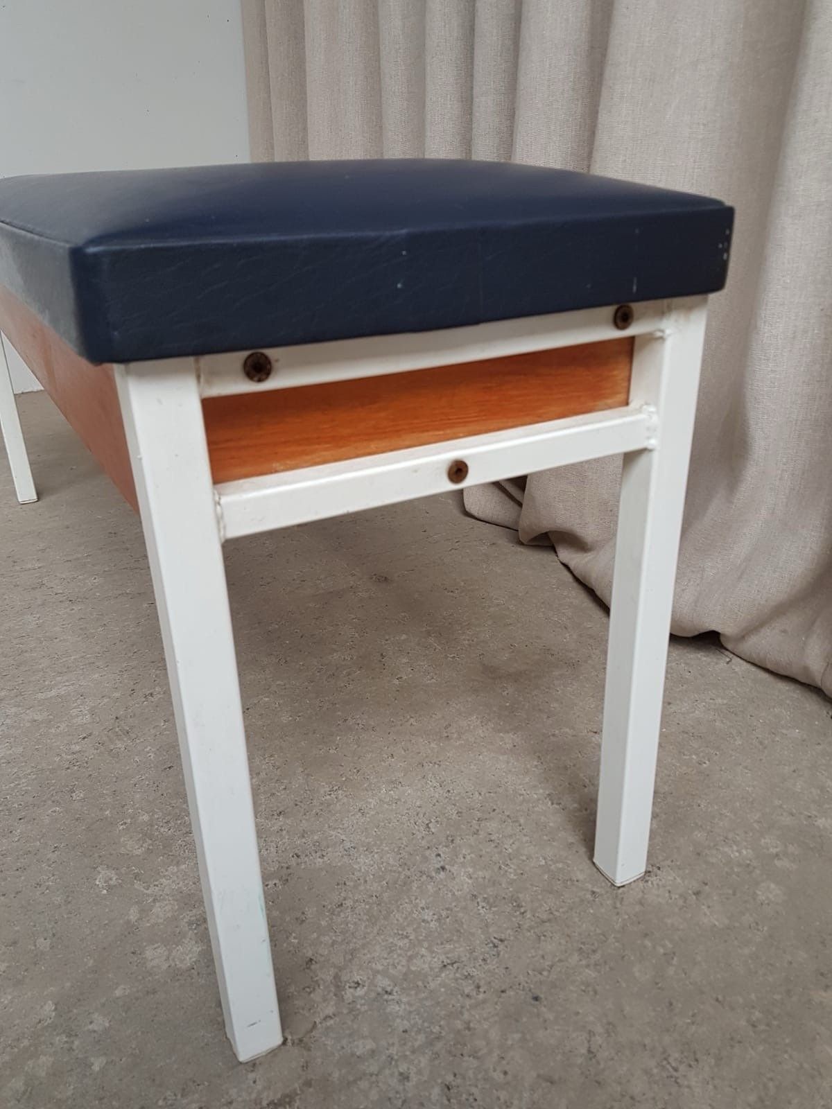 Vtg Mid Century Post Modern Modernist Hallway Dining Bench Seat Chair Retro R826 photo vinterior
