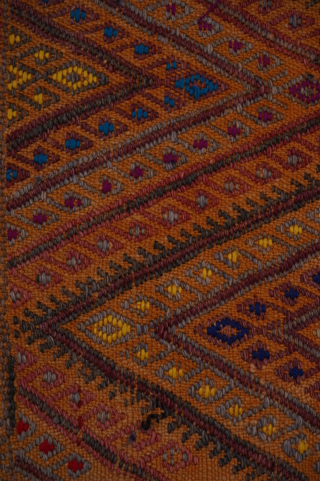photo furniture 1960s Jajim Kilim With Bold Diamond Designs 5'4'' X 7'7''