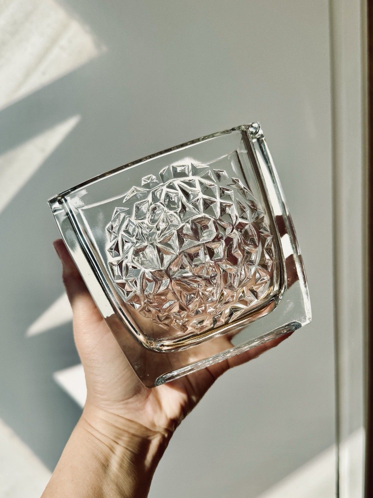 Rudolf Jurnikl For Rudolfova Glassworks "Hobnail" Modernist Vase 1960’s photo Home Decor