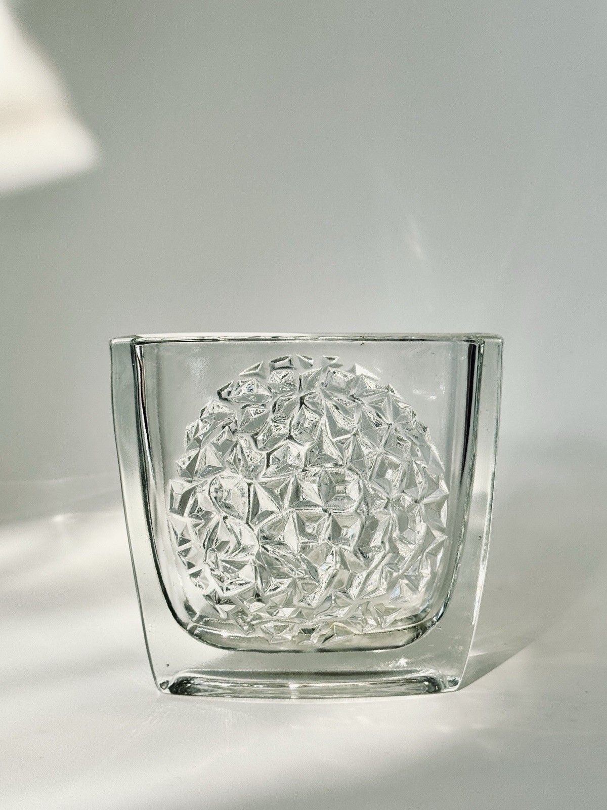 Home Decor Rudolf Jurnikl For Rudolfova Glassworks "Hobnail" Modernist Vase 1960’s photo