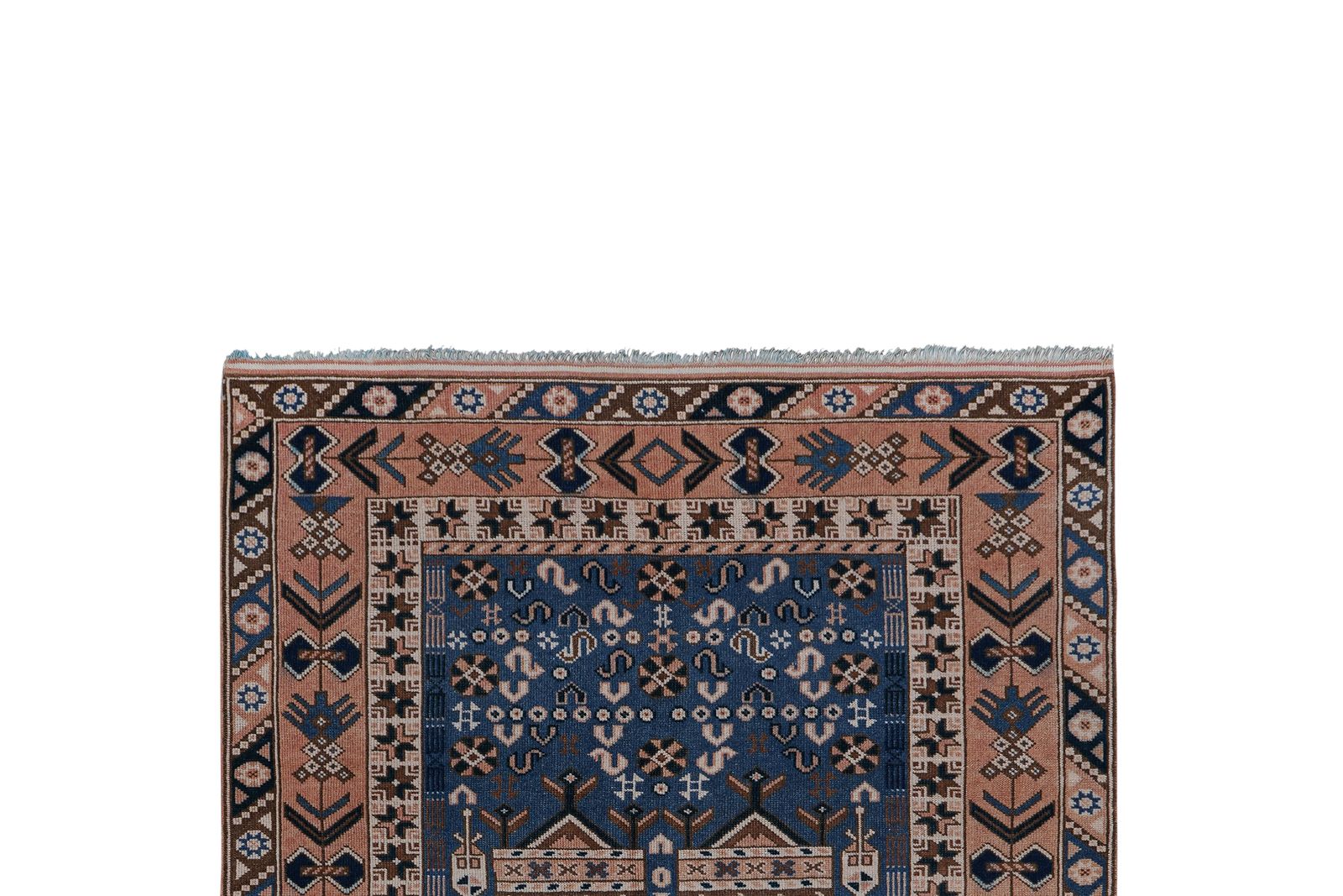 1960s Handknotted Turkish Oushak Rug 4'7'' X 8'1'' photo 700.0