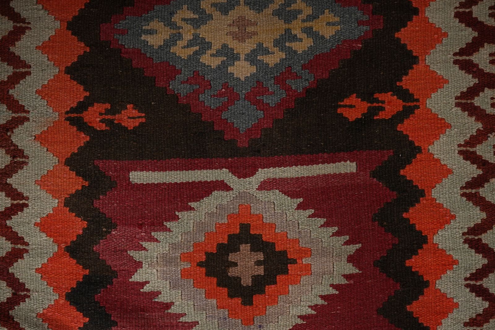 1970s Vintage Kilim Runner Rug 3'1'' X 12'6'' photo Textiles