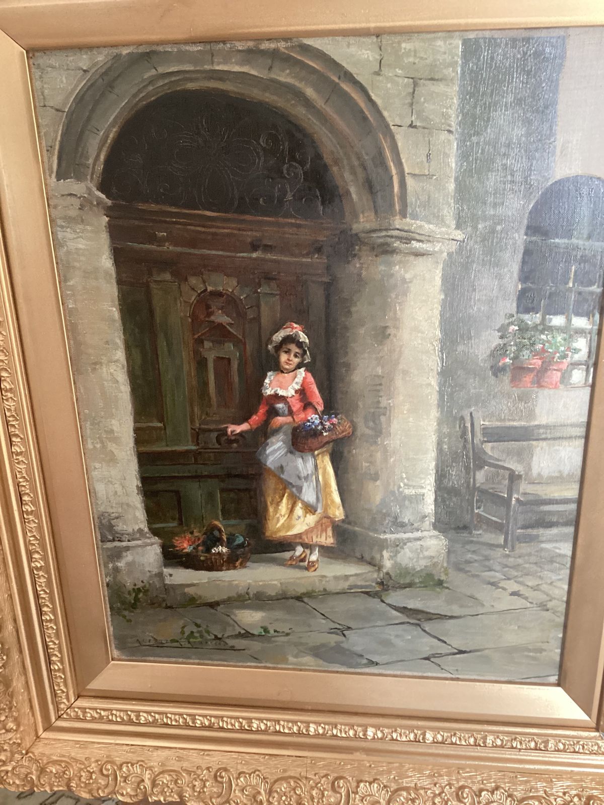 Oil Painting By Alfred Richard Kemplen Active 1897 1907 photo furniture