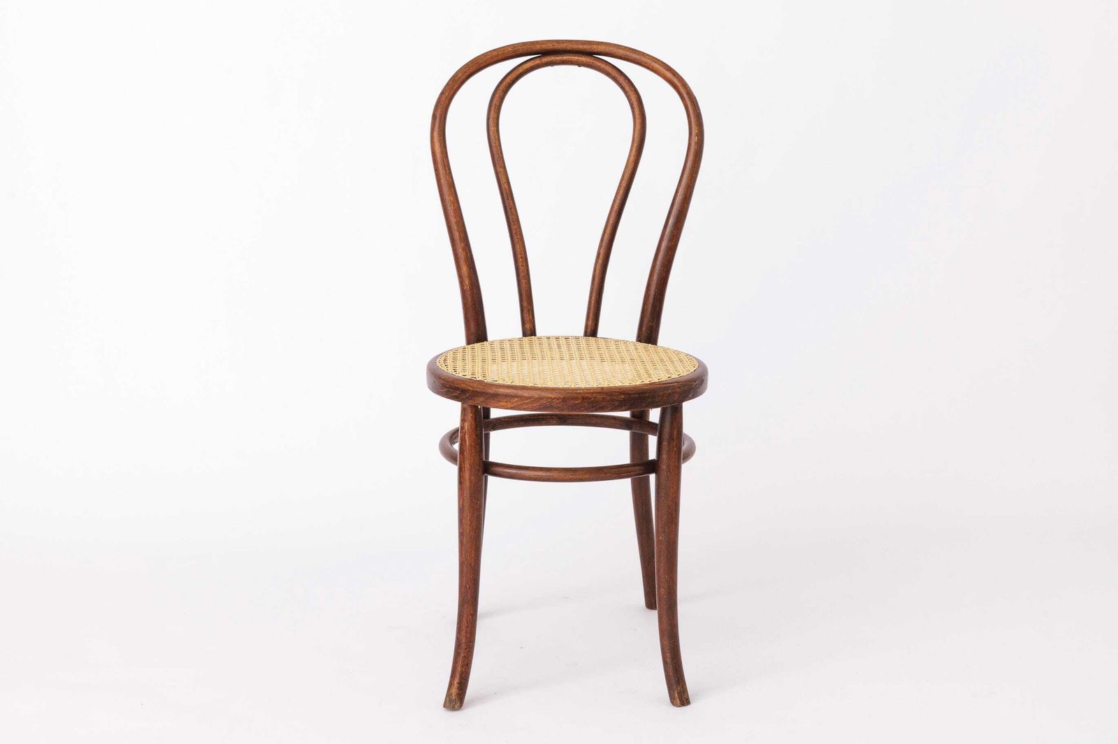 Vintage Bentwood Chair – 1950s 1960s, Beech Wood, New Viennese Weaving, Mid Century Dining Chair