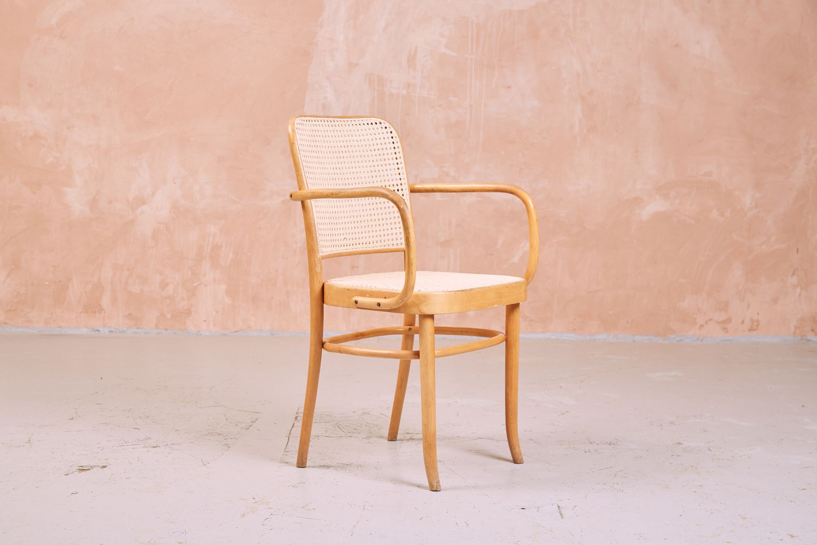 Furniture Set Of Six Prague Chairs By Josef Hoffmann And Josef Frank, Bentwood And Cane, 1930s photo
