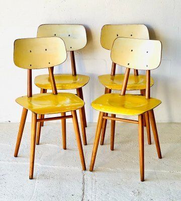 Eetkamerstoelen Van Ton, Ca. Jaren 1960, Set Van 4 photo for sale