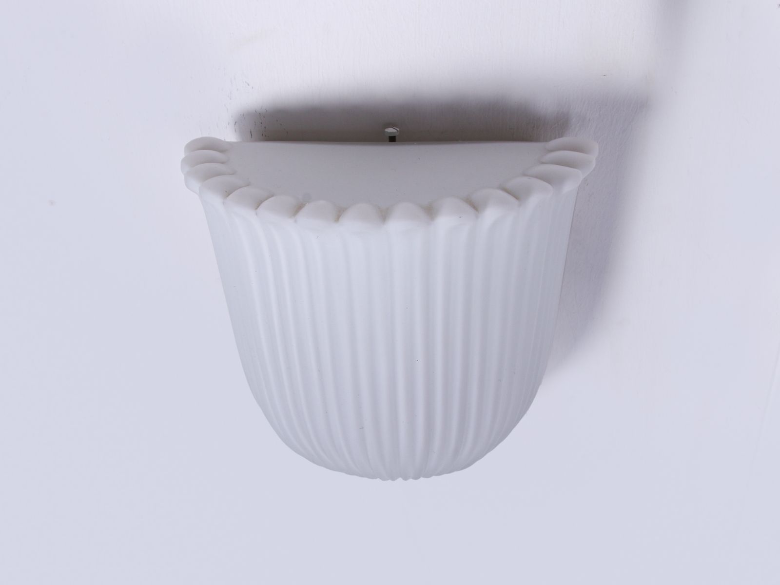 Pair Of White Glass Wall Sconces By Glashütte Limburg, Germany, Circa 1960s photo furniture