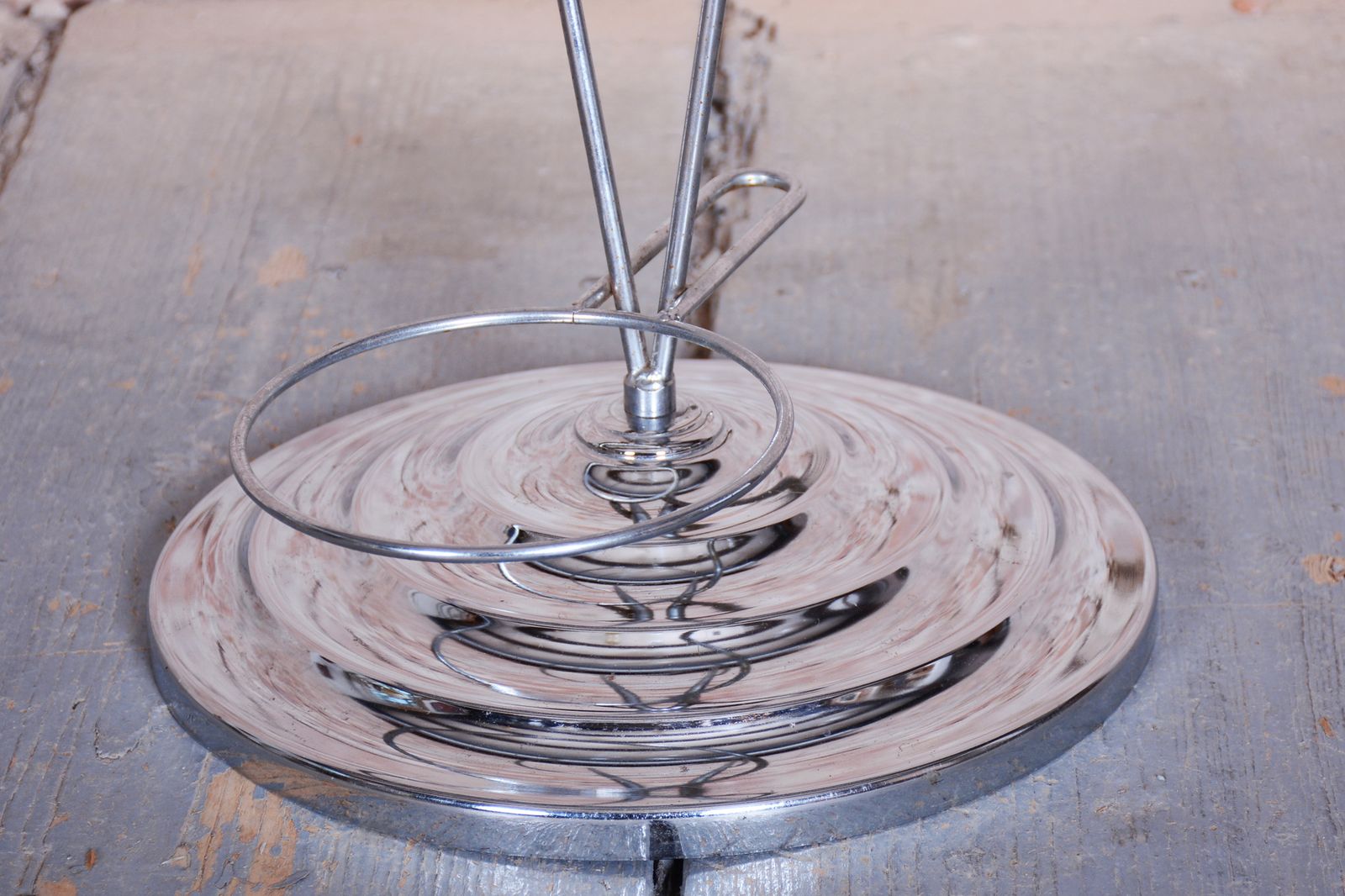 photo for sale Original Bauhaus Umbrella Stand, Chrome Plated Steel, Germany, 1950s