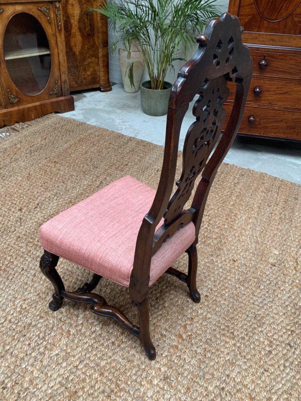 19th Century Continental Walnut Side Chair photo Furniture