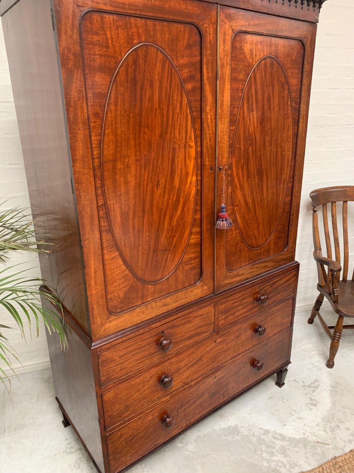 George IV Mahogany Linen Press photo for sale