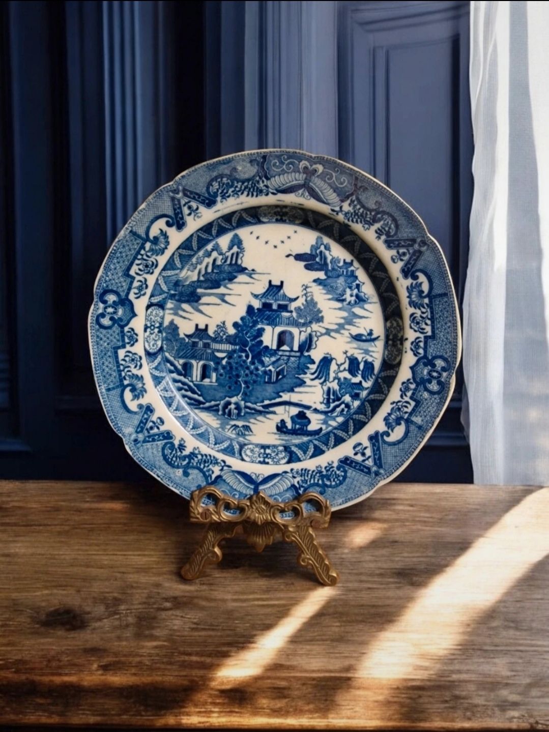 Georgian "Stevenson" Chinoiserie Pattern Soup Plate C1816