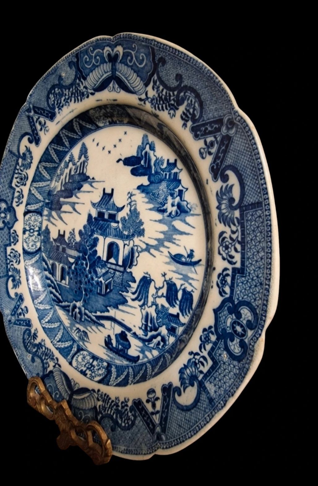 Georgian "Stevenson" Chinoiserie Pattern Soup Plate C1816 photo furniture