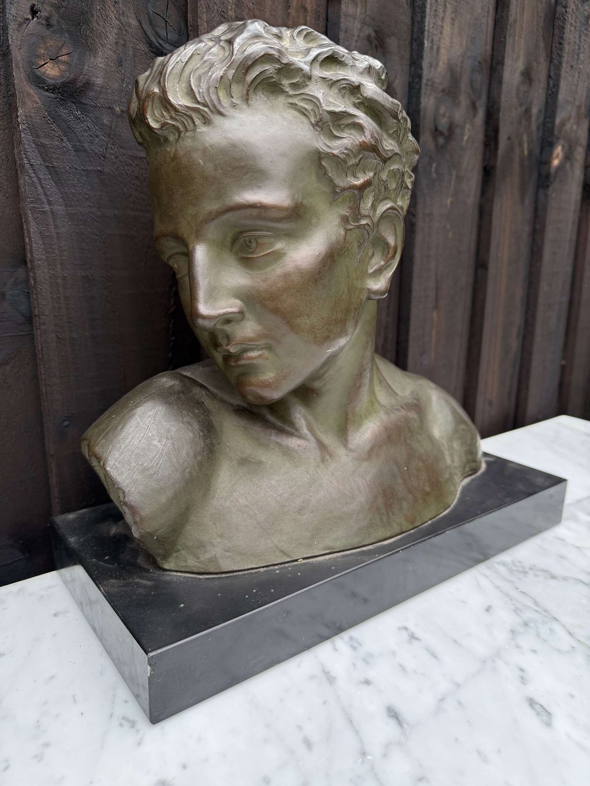 Art Deco Terracotta Bust Of A Boy , J Dommisse photo furniture