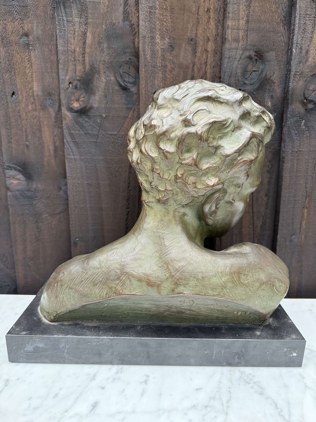 Art Deco Terracotta Bust Of A Boy , J Dommisse photo vintage