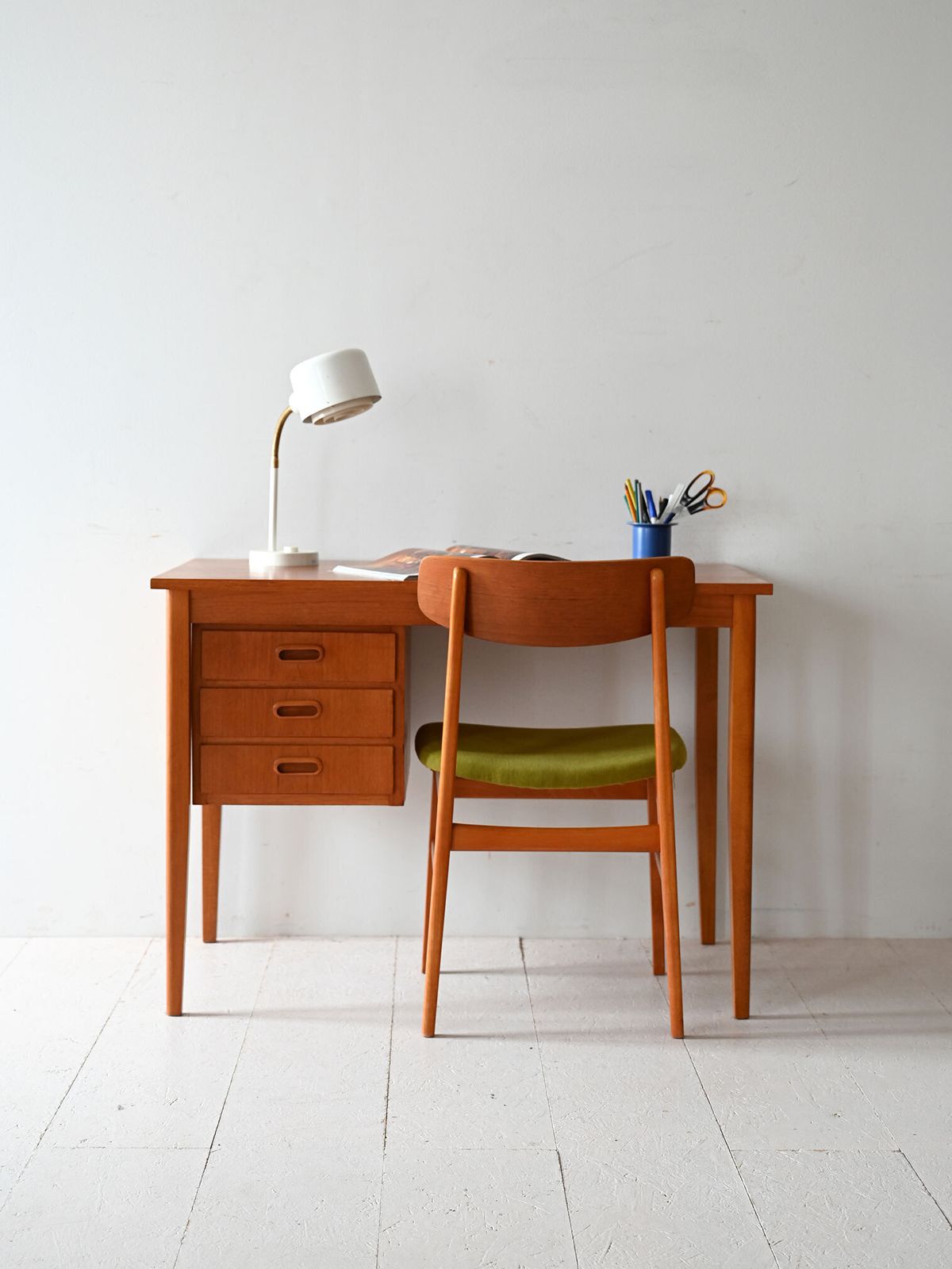 Scandinavian Teak Desk With Three Drawers