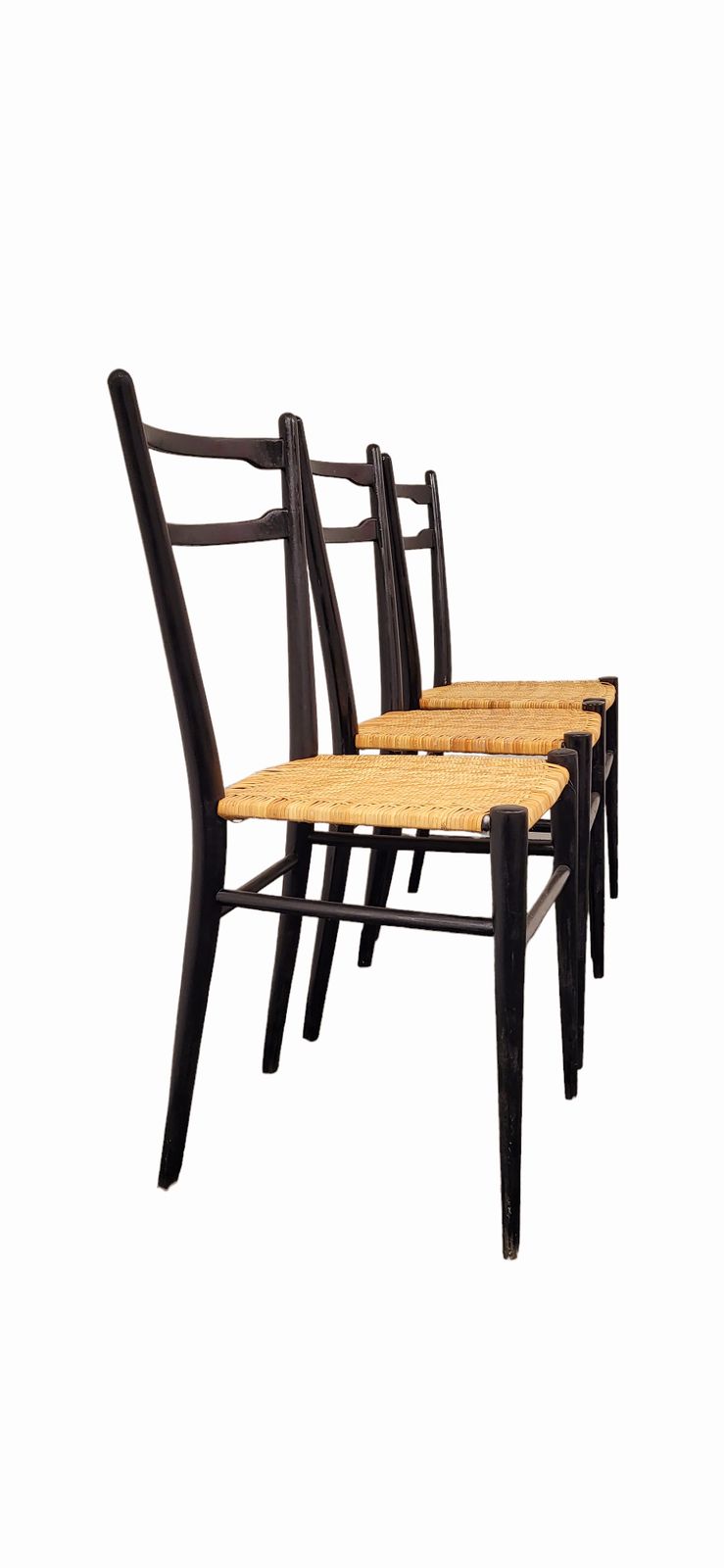 Cane Chairs In The Style Of Gio Ponti, Set Of 3 photo Furniture