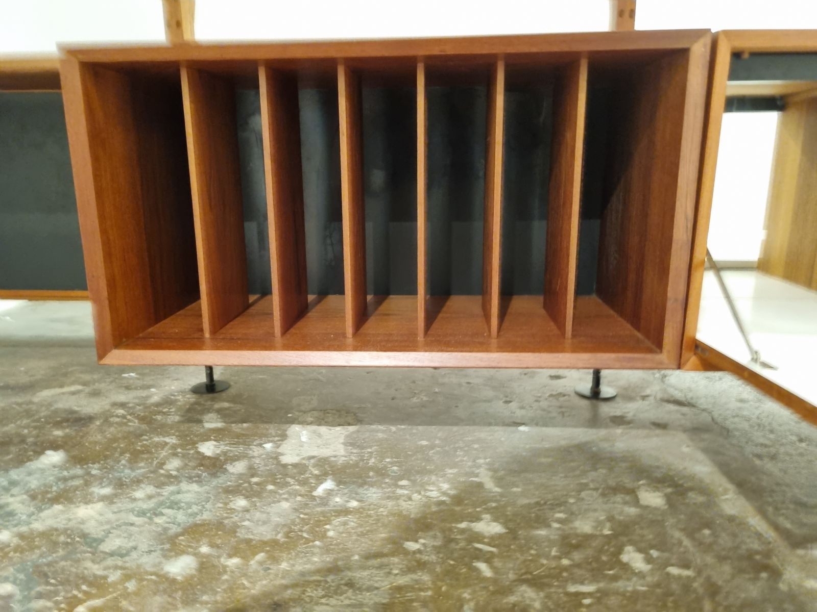 Very Rare Modular Royal Series Wall Unit In Teak By Poul Cadovius, Denmark, 1960s photo vintage