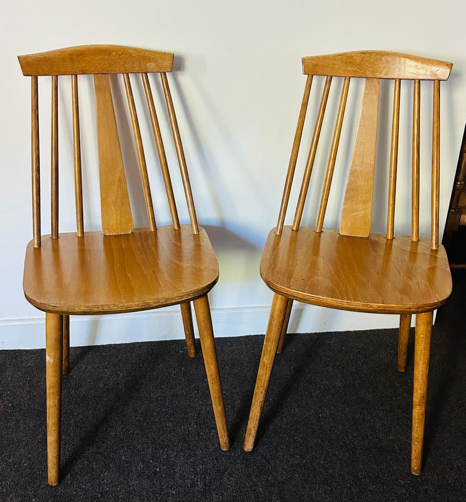 A Pair Of Mid Century Modern Chair Made In By Poland Radomsko